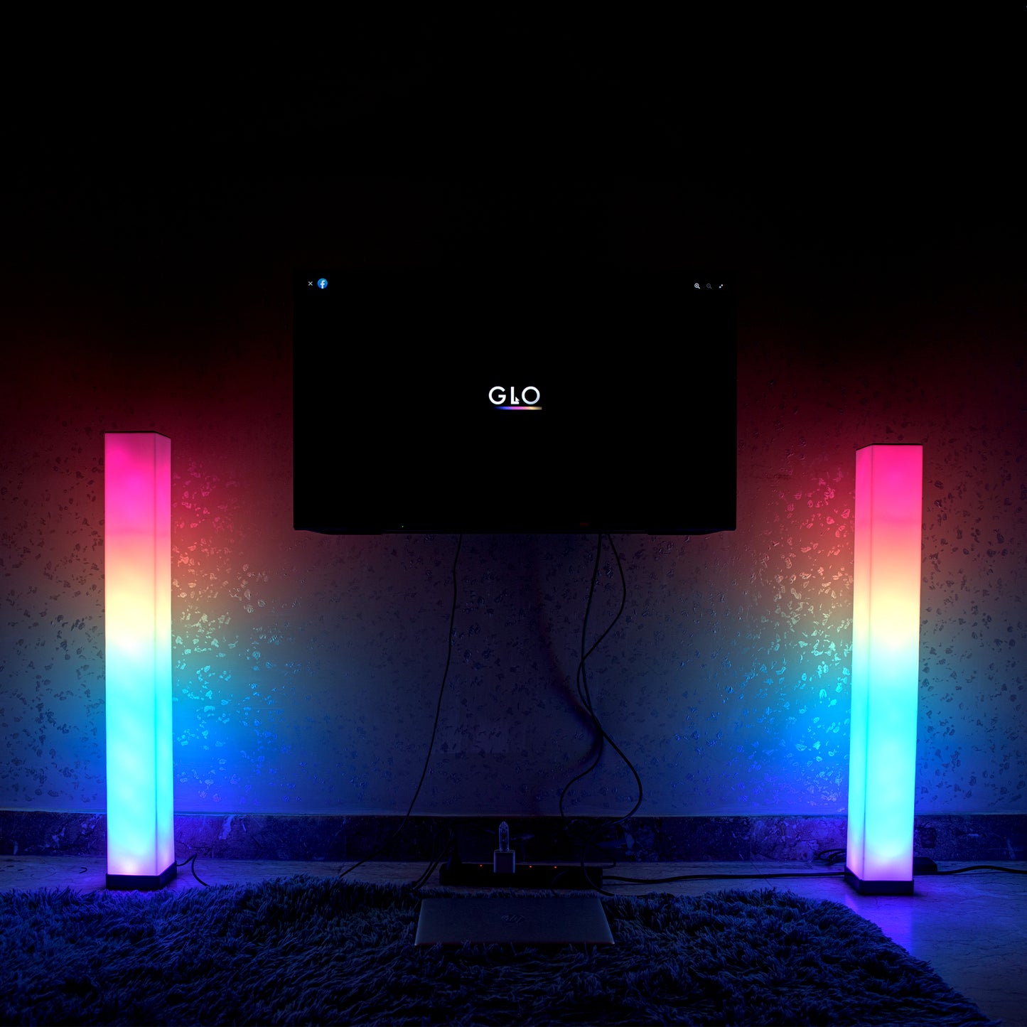 GLO Flow Smart LED Lamp - 360° Ambient Lighting with Music Sync