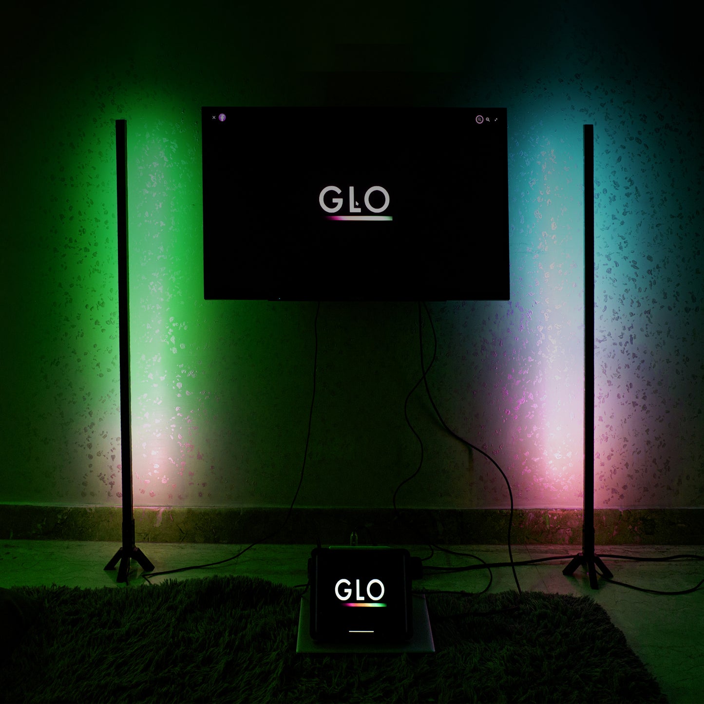 GLO VibeStick Floor Lamp - Sleek Minimalist Design with Diffused Lighting